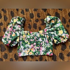 Puff Sleeve Crop Top